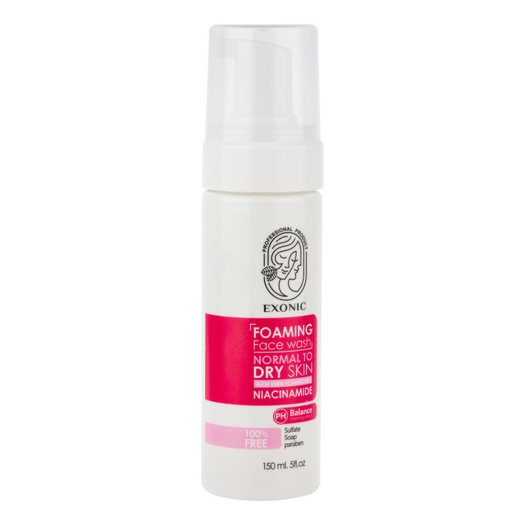 فوم شستوشوی صورت اکسونیک مدل NIACINAMIDE مناسب برای پوست نرمال و خشک حجم 150 میلی لیتر