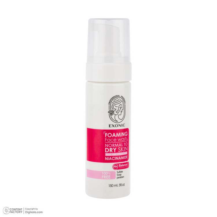 فوم شستوشوی صورت اکسونیک مدل NIACINAMIDE مناسب برای پوست نرمال و خشک حجم 150 میلی لیتر