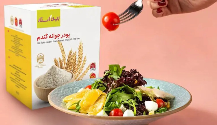 پودر جوانه گندم بین استار بسته ۲۵ عددی هر ساشه ۱۵ گرم